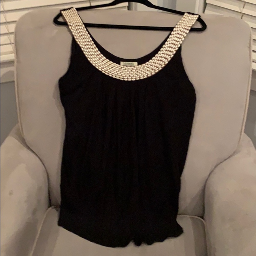 Embellished Black Tank